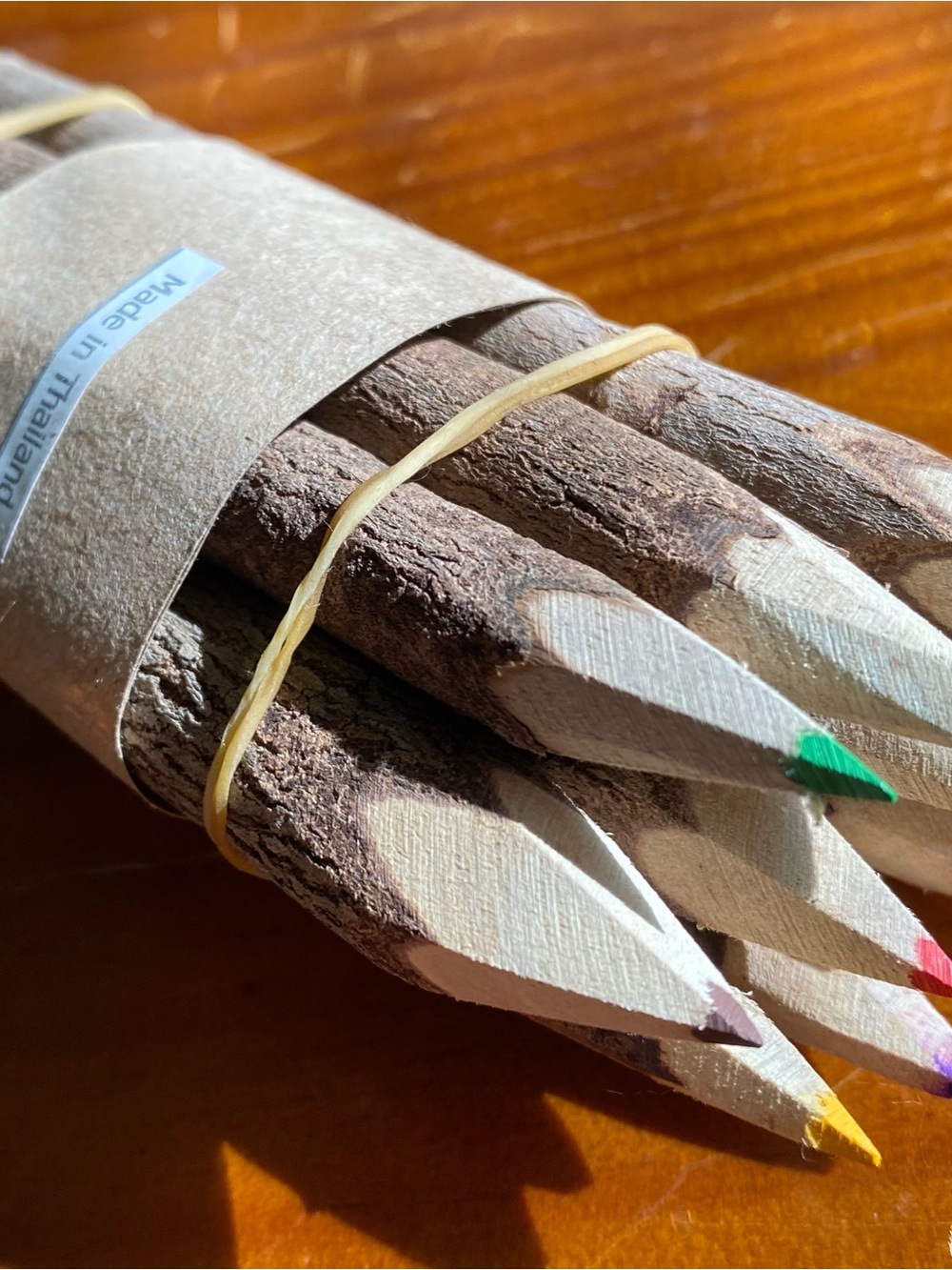 *NWT* Rustic Twig Colored Pencil Set - Natural Brown with Multicolor Tips